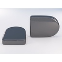 D Shape Vent Cap (Pair) - Anthracite