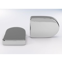 D Shape Vent Cap (Pair) - Chrome