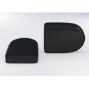 D Shape Vent Cap (Pair) - Black