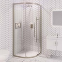 Vantage 2000 Easy Clean Quadrant Brushed Brass 800mm