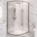Vantage 2000 Easy Clean O/S Quadrant Brushed Brass 1000 x 800mm