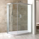 Volente Spacesaver Offset Quad 1650 x 912/700mm Silver