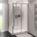 Vantage 2000 Easy Clean Sliding Door 1600mm - Chrome