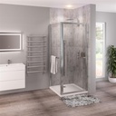 Vantage 2000 Easy Clean Side Panel C/W Towel Rail 800mm - Chrome