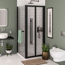 Vantage 2000 Easy Clean Bi-Fold Door 700mm - Matt Black