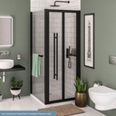 Vantage 2000 Easy Clean Bi-Fold Door 760mm - Matt Black