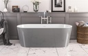 Lambeth Freestanding Bath 1590 x 740 x 560mm Including Waste - Grey