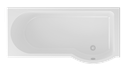 Portland P-Shape 1700 x 850 x 750mm Left-Hand (400) 5mm