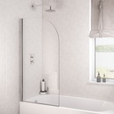 6mm Radius Bath Screen 800 x 1400mm - Chrome