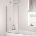 6mm Hinge Bath Screen 800 x 1400mm - Chrome