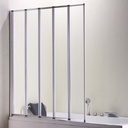 Volente 1250mm 5 Fold Screen - Silver