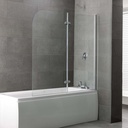 Volente 2 Part Hinged Screen 1550 x 1465mm Easy-Clean - Silver
