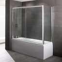 Volente 740 x 1475mm Overbath End Panel Ec Glass - Silver