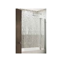 Bathscreen 250mm Fixed 750mm Hinged 6mm - Silver