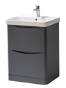 Kartell K-VIT Arc 600 x 460mm Floor Standing Unit - Matt Graphite
