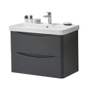 Kartell K-VIT Arc 800 x 460mm Wall Mounted Unit - Matt Graphite