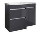 Kartell K-VIT City Matrix WC Unit - Storm Grey Gloss