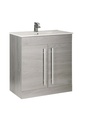 Kartell K-VIT Purity 800mm 2 Door Floor Standing Unit - Silver Oak