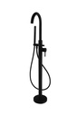 Kartell K-VIT Nero Round Freestanding Bath Shower Mixer