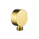 Round Wall Outlet Elbow - Brushed Gold