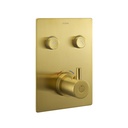 Brushed Gold GoClick 2 Button Finishing Kit - Square