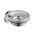 Glass Soap Dish - Brushed Nickel