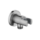 Wall Outlet Elbow with Handset Holder - Brushed Nickel