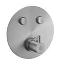Brushed Nickel GoClick 2 Button Finishing Kit - Round