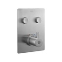 Brushed Nickel GoClick 2 Button Finishing Kit - Square