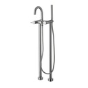 Levo Floor Standing Bath and Shower Mixer - Brushed Nickel