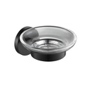 Glass Soap Dish - Matt Black