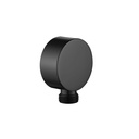 Round Wall Outlet Elbow - Matt Black
