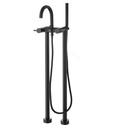 Levo Floor Standing Bath and Shower Mixer - Matt Black