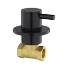 Levo Cold Wall Mounted Shut Off Valve - Matt Black