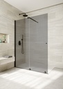 Armano Roller 1600mm Grey Glass with Matt Black Profile and Stabilising Bar - Right Hand