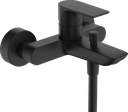 hansgrohe Rebris E Single Lever Bath Mixer for Exposed Installation - Matt Black