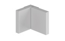 Classic Type 101 - Invisible Int Corner - Aluminium Extrusion - Mill Finish - 2450mm Long