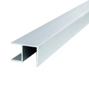 Classic Type 100 Flush Corner - Aluminium Extrusion - Satin Anodised - 2450mm Long