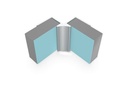 Classic Type A Internal Corner 2.45m long - Satin Anodised