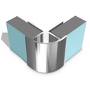 Classic Type B External Corner 2.45m long - Bright Polished