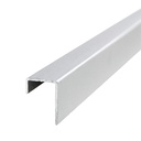 Classic Type C End Cap - Aluminium Extrusion - Satin Anodised - 2450mm Long