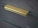 Signature Bracket Glass Shelf - Brushed Brass