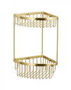Signature Corner Basket Two Tier - Brushed Brass