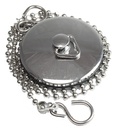 Bath Plug, Ball Chain & Stay Brass 18" 1.1/2" - Chrome Plated