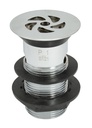 PEERLESS Flush Grated Waste Slotted 1.1/4" 89mm Tail (plastic backnut) - Chrome