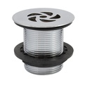 PEERLESS Flush Grated Waste 1.1/2" Solid 63mm Tail (plastic backnut) - Chrome