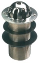 PEERLESS Urinal Waste Brass Domed Top 1.1/2" Solid - Chrome