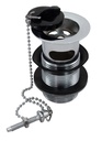 PEERLESS Basin Waste Slotted 1.1/4" (metal backnut with chain) - Chrome