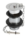 PEERLESS Basin Waste Slotted 1.1/4" (plastic backnut, brass plug & brazed link chain) - Chrome