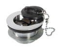 PEERLESS Bath Waste Solid Tail 1.1/2" Tubby (metal backnut, poly plug, chain & hook) - Chrome